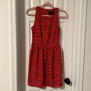 Jack XS dress. Red and black.